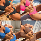 Damen Strand-Bikini mit trendigem Ripp-Design und elegantem Ausschnitt R&B