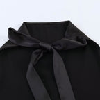 Damen asymmetrisches Satin Kleid R&B