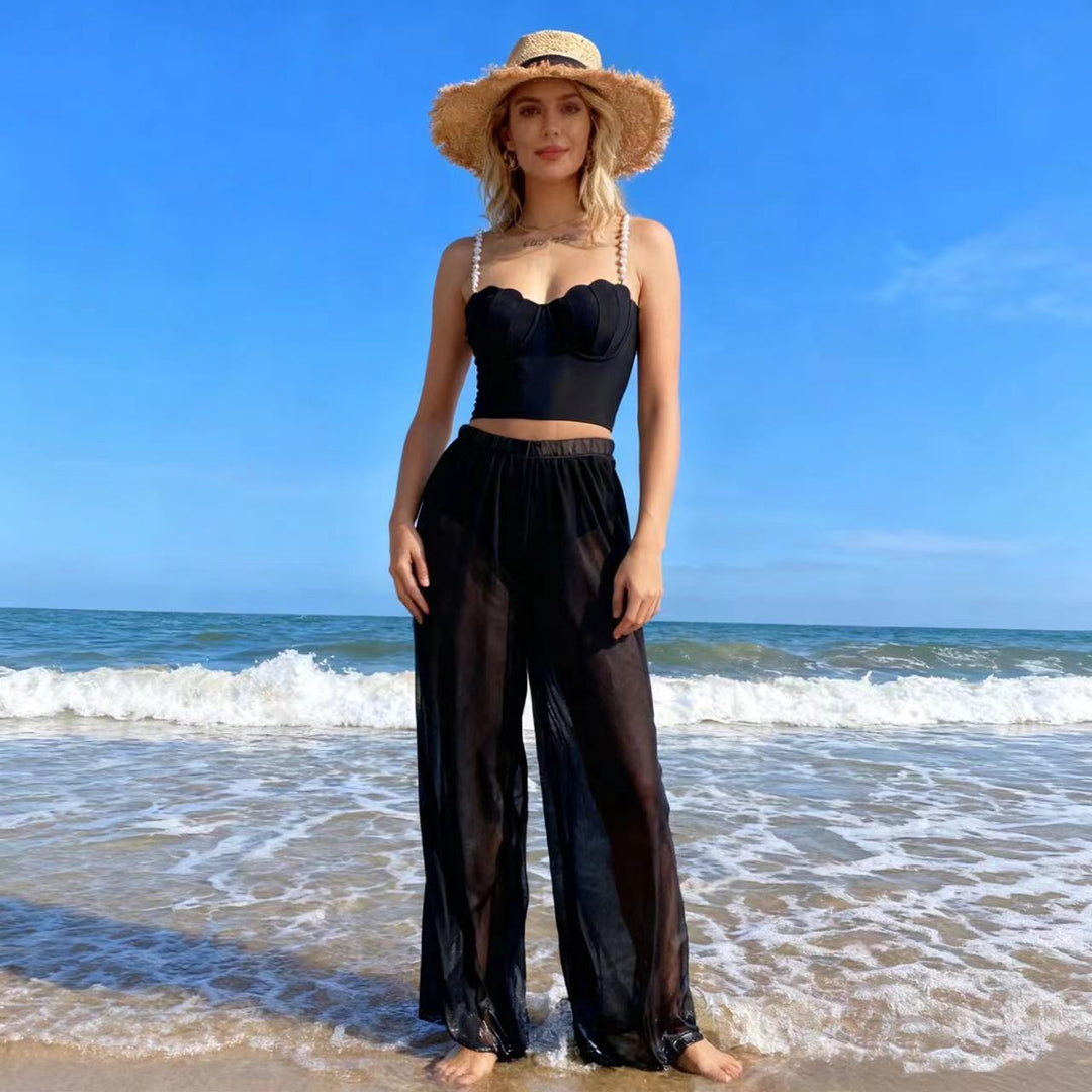 Damen Palazzohose mit eleganten transparenten Akzenten R&B