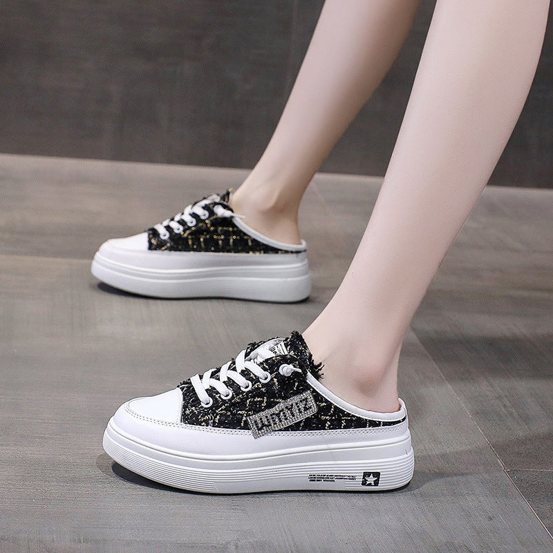 Damen modische Plateausneaker mit eleganter texturierten Oberflächenstruktur R&B