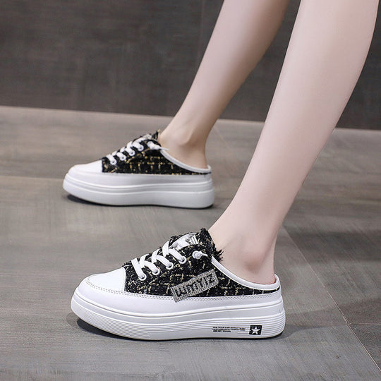 Damen modische Plateausneaker mit eleganter texturierten Oberflächenstruktur R&B