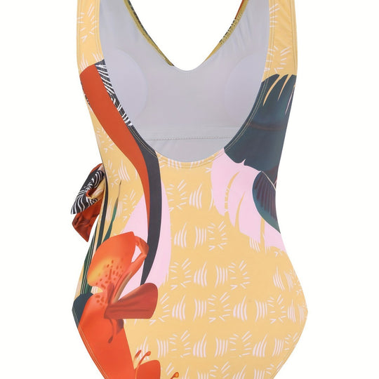 Damen Einteiliger Badeanzug mit elegantem Wickelrock R&B