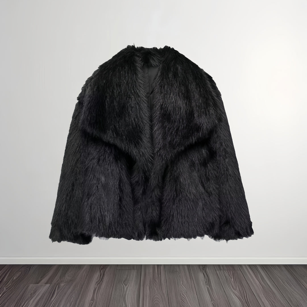 Damen Modische Kunstpelzjacke R&B