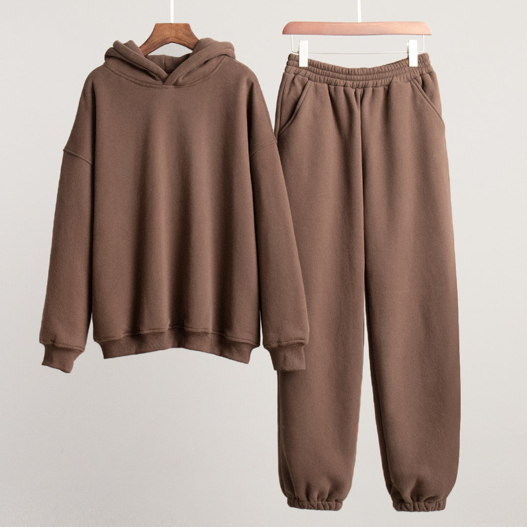 Damen Kuschelige Sweatshirt- und Jogginghose-Kombination R&B