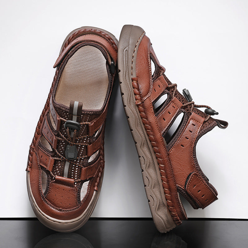 Herren Bequeme Outdoor-Sandalen mit verstellbarem Riemensystem und rutschfester Sohle R&B