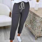 Damen Freizeithose mit elastischem Bund und Kordelzug R&B