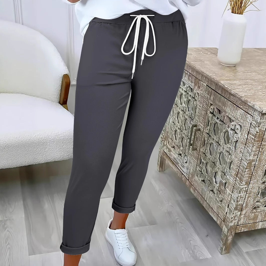 Damen Freizeithose mit elastischem Bund und Kordelzug R&B