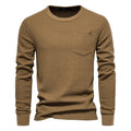 Herren Langarmshirt mit modularem Waffelstruktur und praktischer Brusttasche