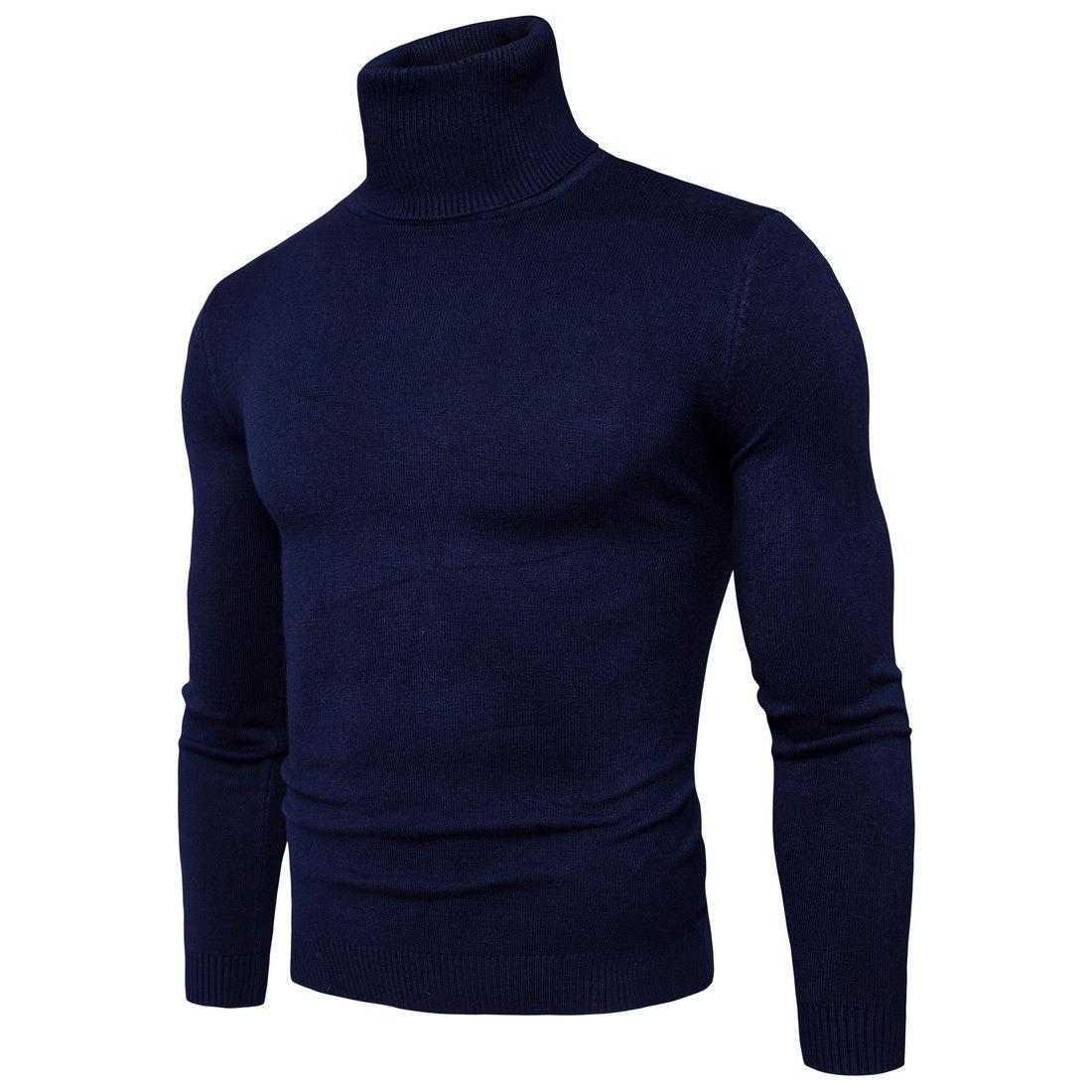 Herren nan figurbetonter Rollkragenpullover aus Feinstrick mit elastischer Passform R&B