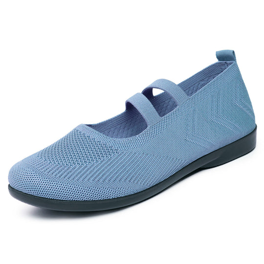 Damen Komfortable Strickschuhe mit elastischem Riemen R&B