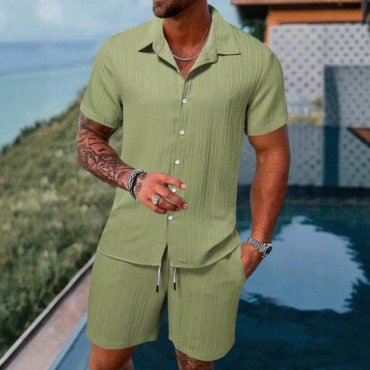 Herren Kurzarm-Shirt mit strukturiertem Design R&B