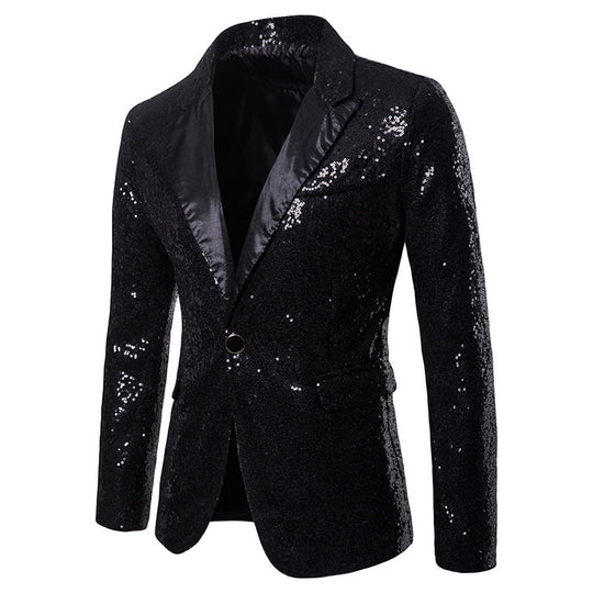 Herren glamouröser Pailletten Blazer R&B