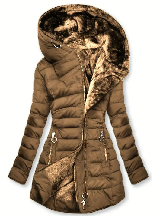 Damen Langzeit-Winterjacke mit weichem Innenfutter R&B