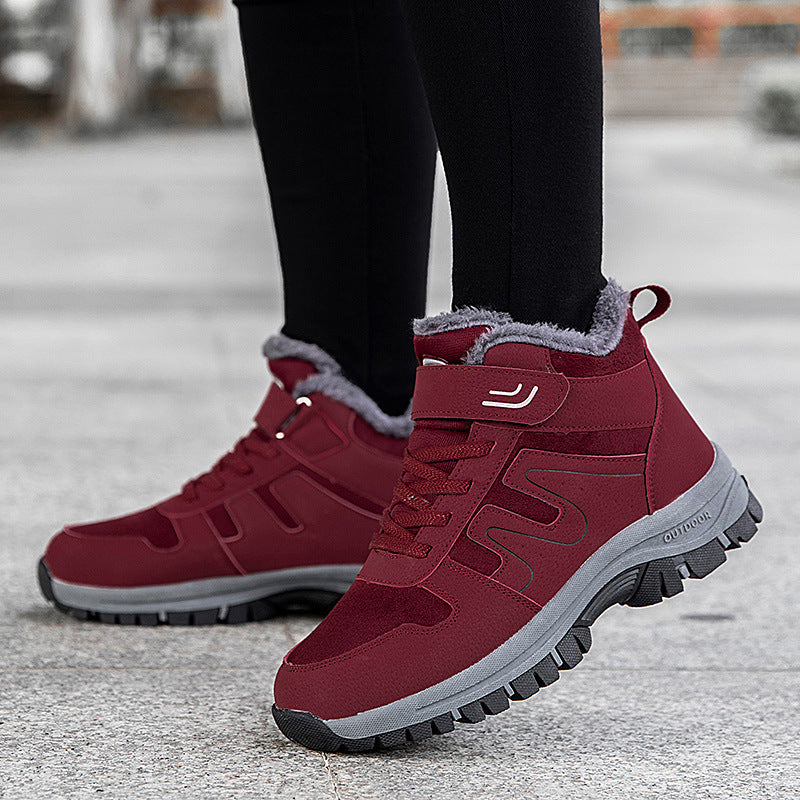 Damen Winterstiefel mit praktischem Klettverschluss und isolierender Innensohle R&B