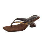 Damen elegante Flip-Flops mit modischem Blockabsatz