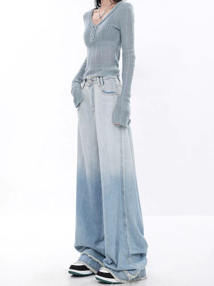 Damen weite Jeanshosen R&B