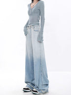 Damen weite Jeanshosen R&B