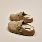 Damen Kuschelige Clogs aus hochwertigem Material mit modischem Schnallenverschluss R&B