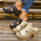 Damen Plateaupumps mit offenen Seiten