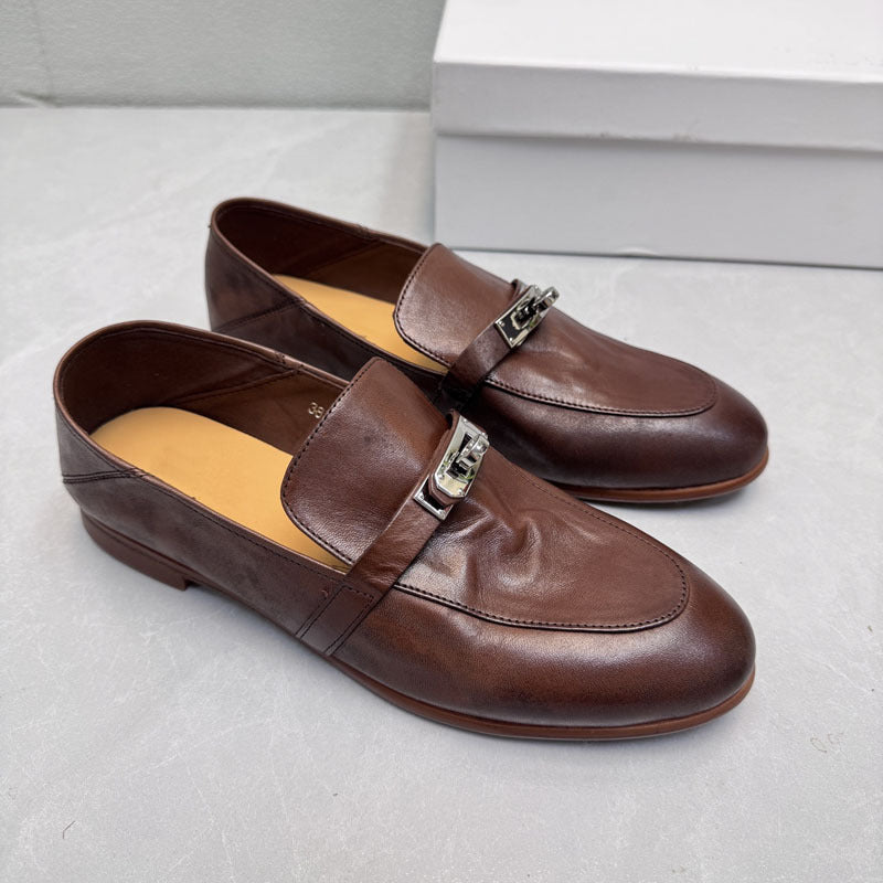Damen Elegante Mokassins mit modischem Schnallen-Detail R&B