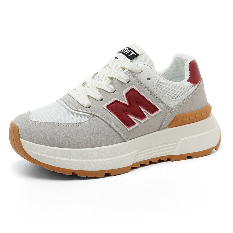 Damen Komfortable und modische Sneaker mit dicker Laufsohle R&B