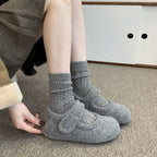 Damen Filz-Hausschuhe mit verstellbarem Riemen R&B