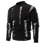 Herren Pullover mit auffälligem Fransen-Design