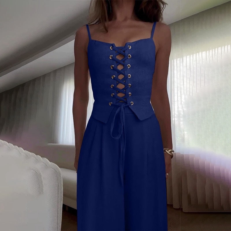 Damen Korsettbluse mit Schnüroptik R&B