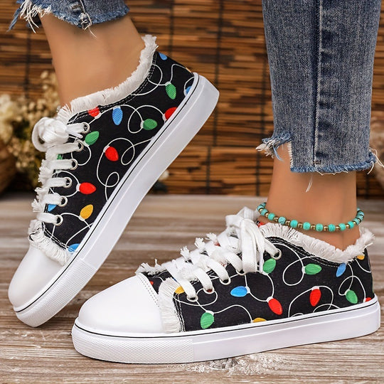 Damen Freizeitschuhe mit verspieltem Motiv und gemütlicher Fleece-Innensohle R&B