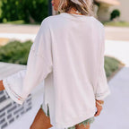 Damen Sweatshirt mit Floralem Peace-Zeichen R&B