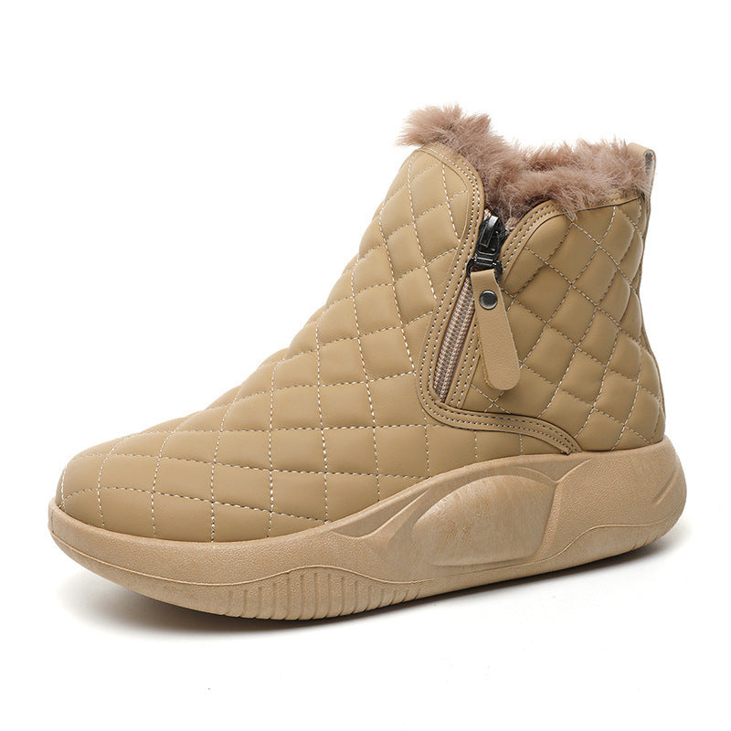 Damen Warmgefütterte Winterstiefel mit praktischem Reißverschluss und rutschfester Sohle R&B
