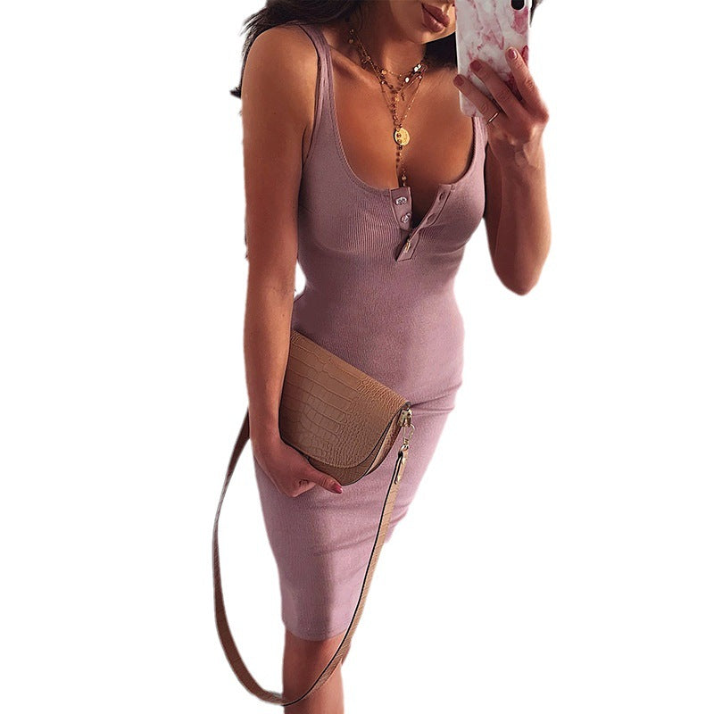 Damen Rippstrick Bodycon Midi Kleid R&B
