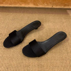 Damen Bequeme Slides mit breitem Riemendesign R&B