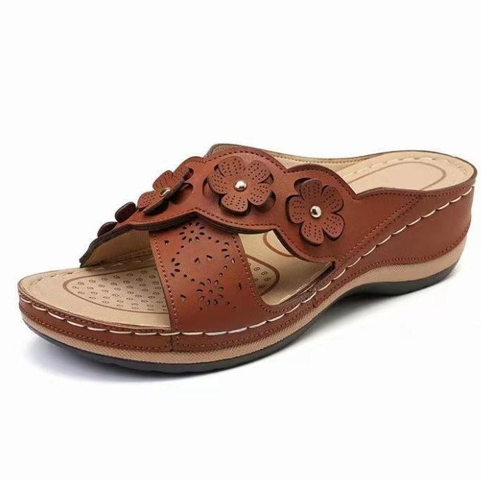Damen Sandalen mit floralen Akzenten