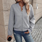 Damen leichte Bomberjacke mit strukturiertem Design R&B