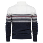 Herren Pullover mit modernem Zipper und attraktiven Farbmustern