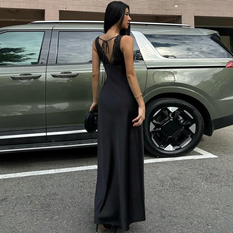 Damen Elegantes Nachthemd mit Spitzendetails R&B