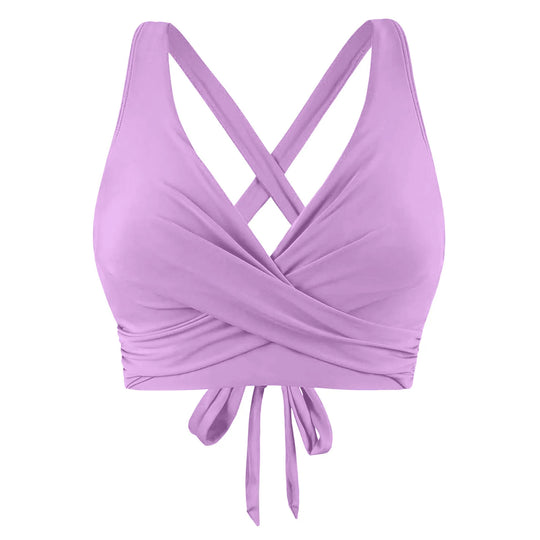 Damen komfortables Wickel-Bikinioberteil R&B