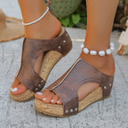 Damen Wedge-Sandaletten mit modischem Design und eleganten Details R&B