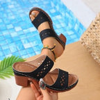 Damen Luftige Freizeit-Sandalen mit elegantem Riemendesign R&B