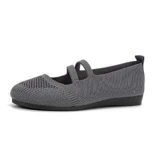 Damen Geflochtene und atmungsaktive Ballerinas R&B