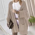 Damen Grober Strick-Cardigan R&B