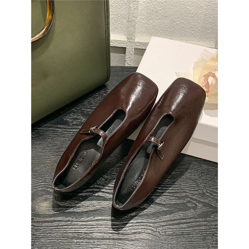 Damen elegante Ballerinas mit modischem Riemchen R&B