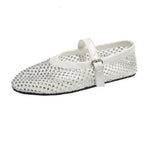 Damen Ballerinas mit strassverzierten Details und Riemchenverschluss R&B