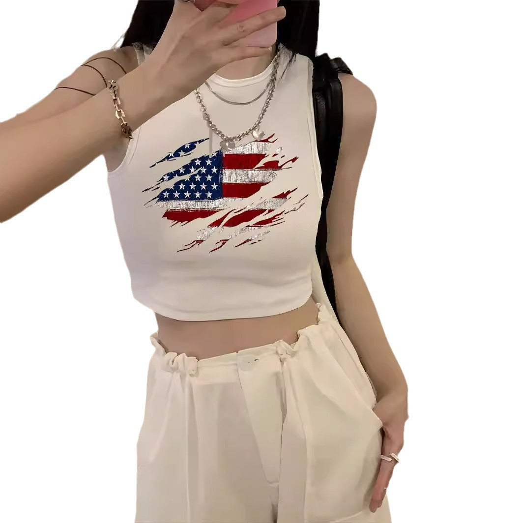 Damen Crop-Top mit kreativem Spruch und lässigem Schnitt R&B