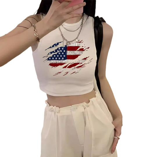 Damen Crop-Top mit kreativem Spruch und lässigem Schnitt R&B