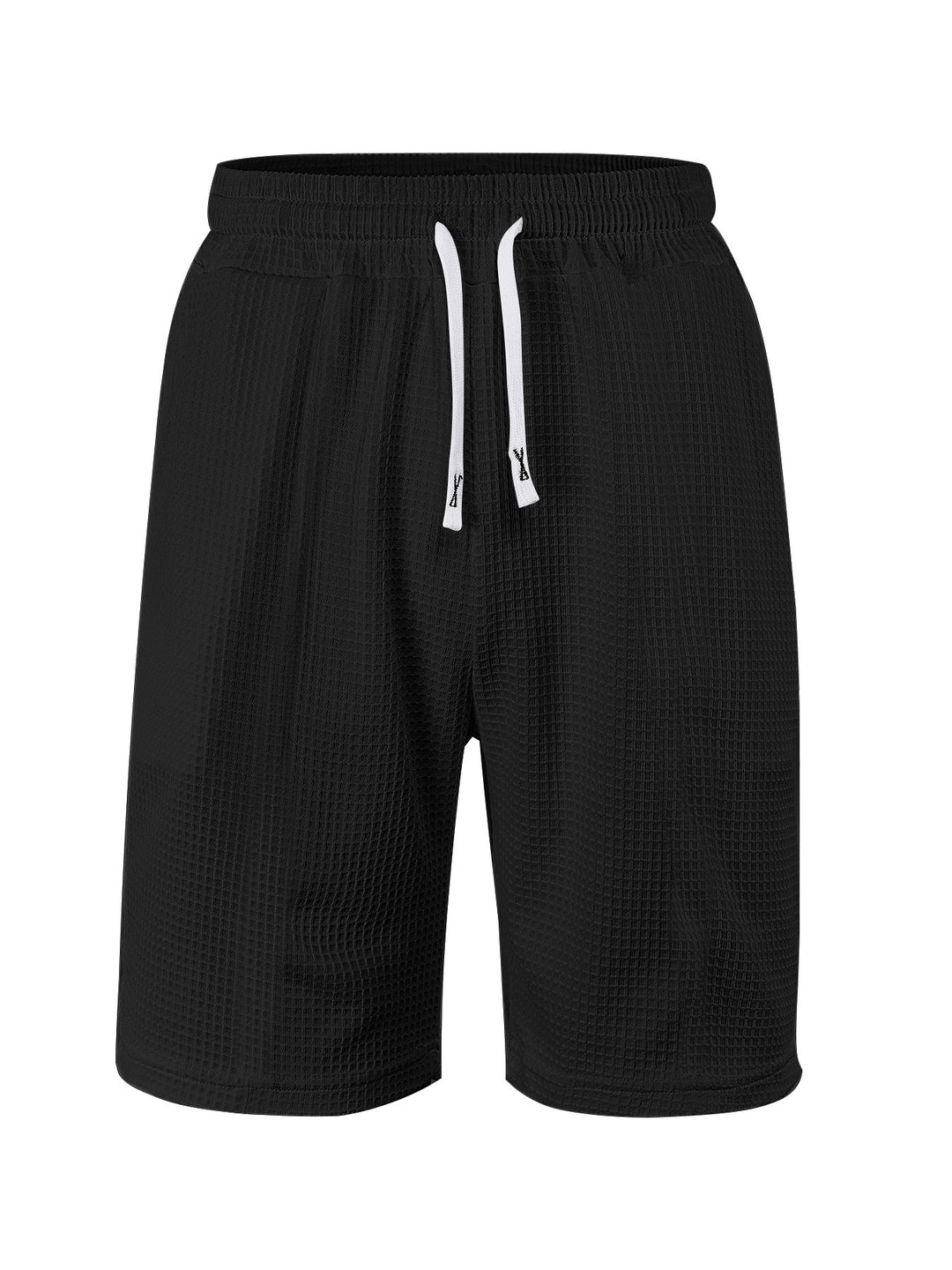 Herren nan atmungsaktive Waffel-Pyjama-Shorts mit elastischem Komfortbund, Tunnelzug und seitlichen Eingrifftaschen R&B
