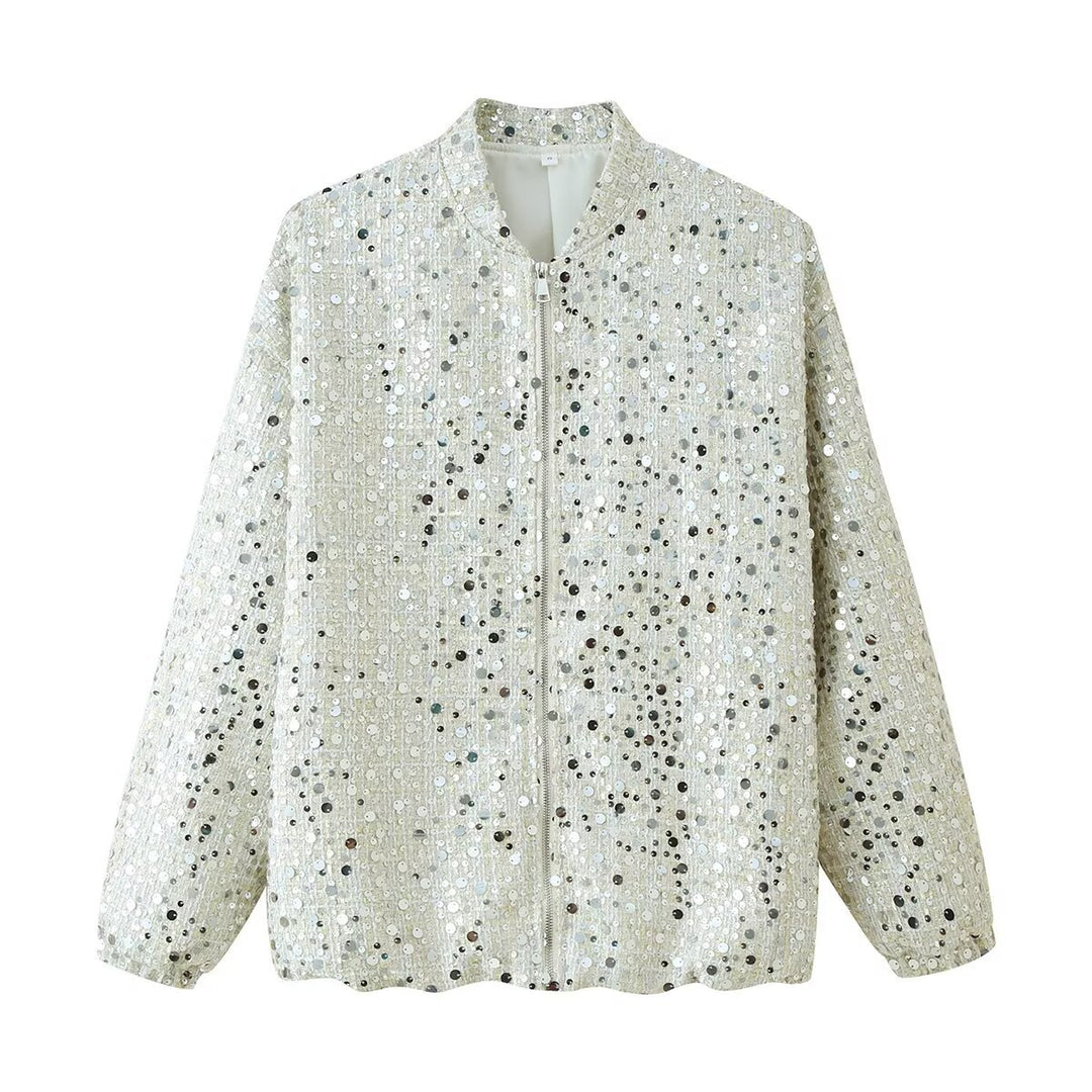 Damen Glitzernde Bomberjacke R&B