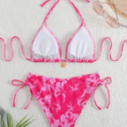 Damen Triangel-Bikini mit verspielten Floral-Details R&B