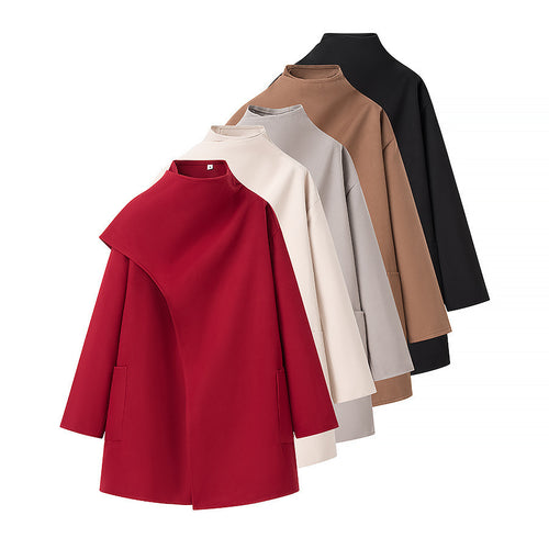 Damen Oversized Übergangsjacke mit asymmetrischem Schnitt und praktischen Taschen R&B